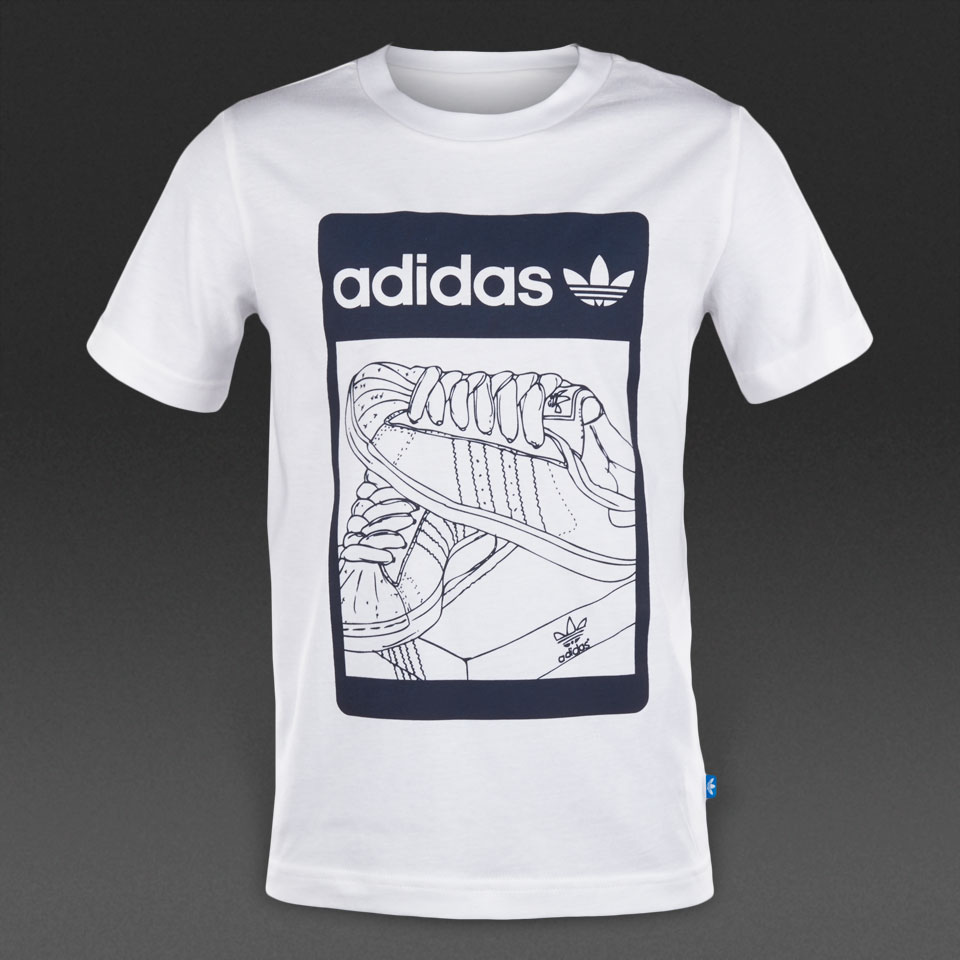 Adidas Originals Superstar Tee White / Collegiate Navy for Boys